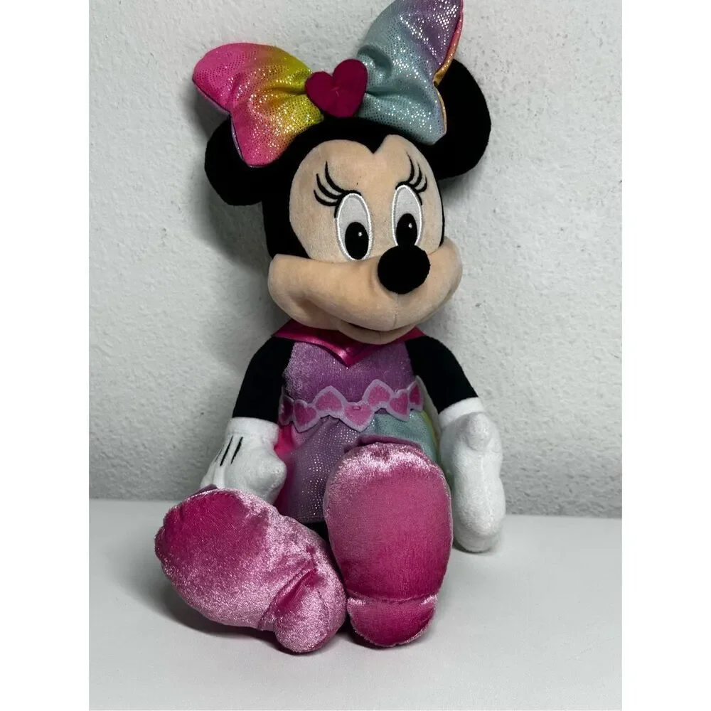 Disney Jr. Minnie Sparkle And Sing Doll Plush Bow 14”